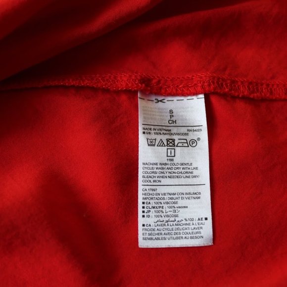 🌟FREE with purchase🌟 Old Navy Red Pleated Round Neck Tunic Dress - Size S - Picture 11 of 14